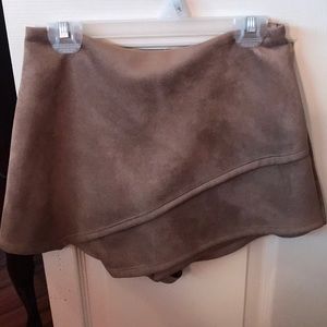 Suede Skort